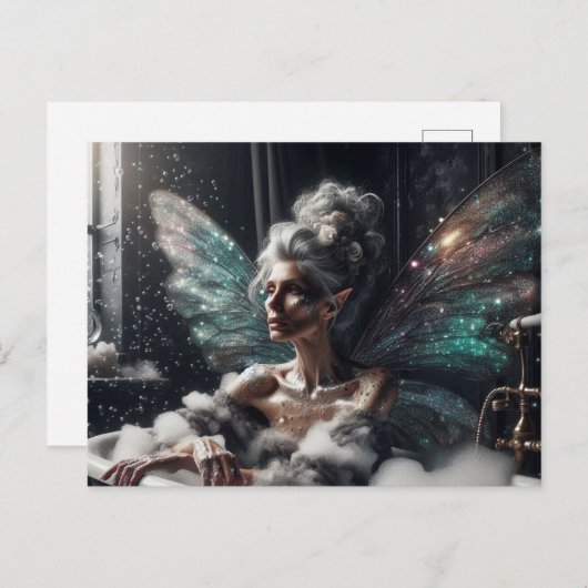 Ouder Fairy Verveeld in het Bad Briefkaart (Voorkant / Achterkant)