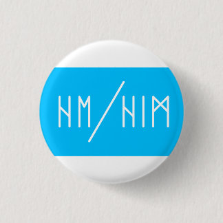 Ouder Futhark Hij/Hij spreekt voor Ronde Button 3,2 Cm