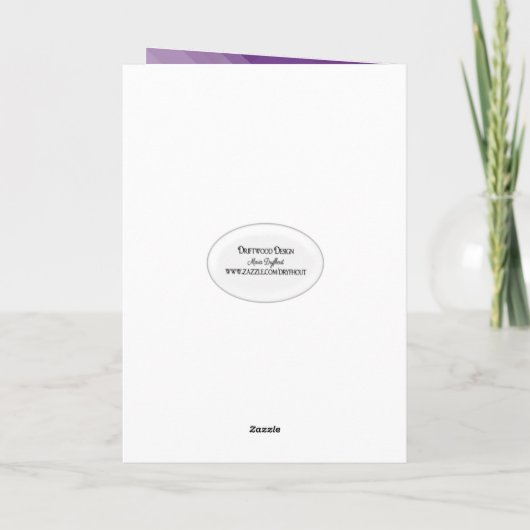 Ouder gedicht krijgen met Paarse Abstracte grens Kaart (Achterkant)