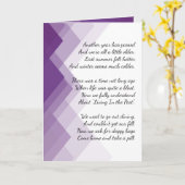 Ouder gedicht krijgen met Paarse Abstracte grens Kaart (Gele Bloem)