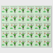 Ouder Golfer pensioen inpakpapier (Vlak)