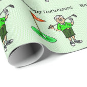 Ouder Golfer pensioen inpakpapier (Rol Hoek)