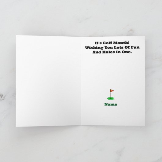 Ouder Grijs Haar Mannelijk Golfer Kaart (Binnen)