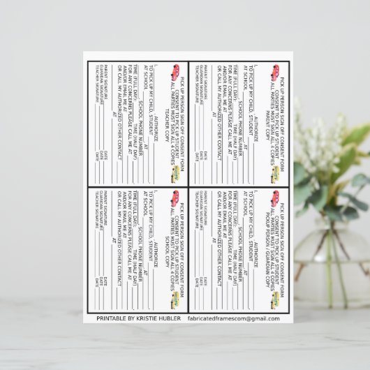 Ouder Guardian Pickup Persoon School Toestemmingsf (Staand voorkant)