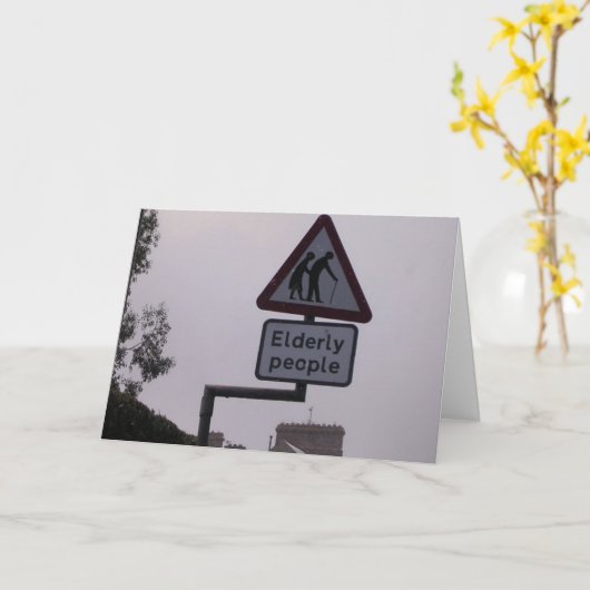 Ouder het worden kaart (Gele Bloem)