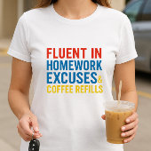 Ouder Humor Shirt; Leuke huiswerk excuses T-shirt