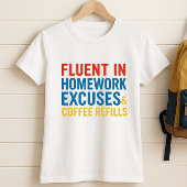 Ouder Humor Shirt; Leuke huiswerk excuses T-shirt