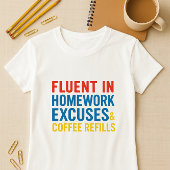 Ouder Humor Shirt; Leuke huiswerk excuses T-shirt