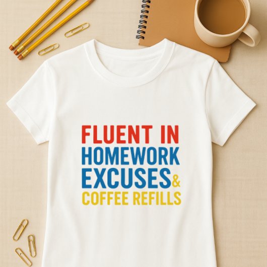 Ouder Humor Shirt; Leuke huiswerk excuses T-shirt