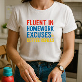 Ouder Humor Shirt; Leuke huiswerk excuses T-shirt