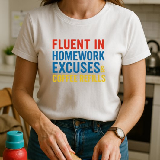 Ouder Humor Shirt; Leuke huiswerk excuses T-shirt