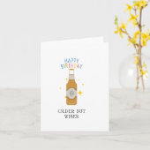 Ouder maar wijzer Puns Verjaardag Kaart (Gele Bloem)