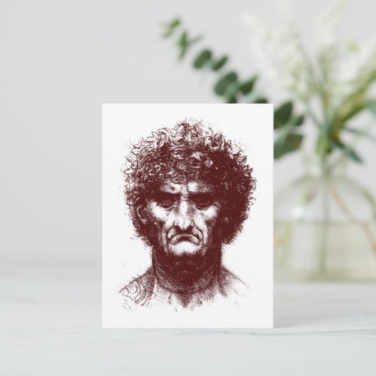 ouder man briefkaart (Staand voorkant)