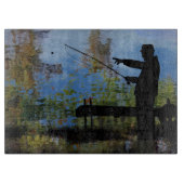 Ouder Man Gevist Ouderdomssnijplank Snijplank (Voorkant)