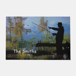 Ouder Man Gevist Pensioendeklep Deurmat