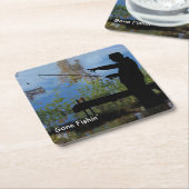 Ouder Man Gevist Pensioenpapier Onderzetter (Schuin)