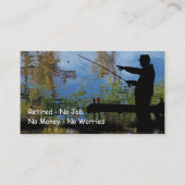 Ouder Man Gevist PensioenVisitekaartjes Visitekaartje (Voorkant)