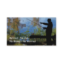 Ouder Man Gevist PensioenVisitekaartjes