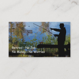 Ouder Man Gevist PensioenVisitekaartjes Visitekaartje