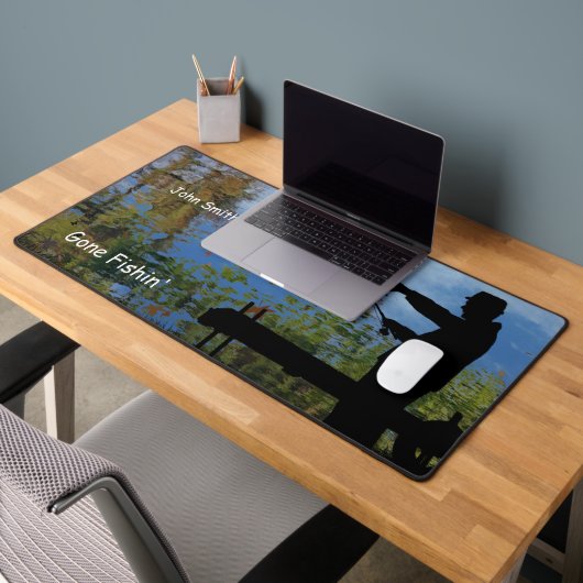 Ouder Man Gevist Retirement Desk Mat (Kantoor 2)