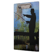 Ouder Man Gevist Retirement Klembord (Links)