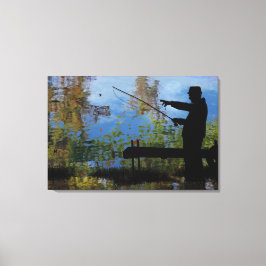 Ouder Man Vist Afdrukken van pensioencanvas