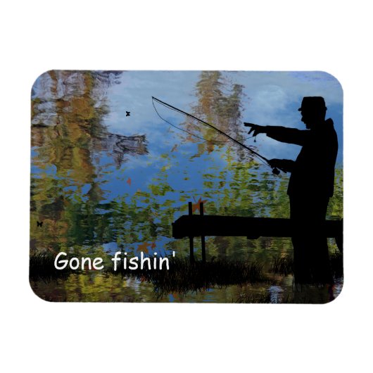 Ouder Man Vist Flexible Magnet Magneet (Horizontaal)