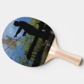 Ouder Man Vist Ping Ping Pong Paddle Tafeltennisbatje (Zijkant)
