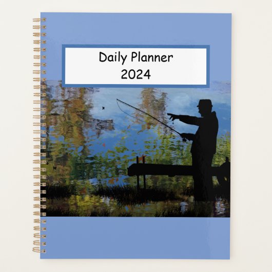 Ouder Man Vist Retirement Daily Planner (Voorkant)