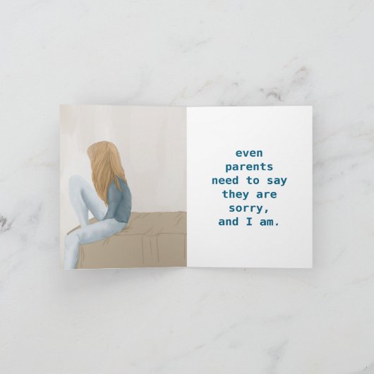 OUDER NAAR KIND - SORRY KAART (Binnen)