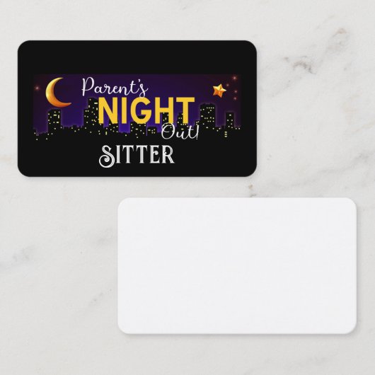 Ouder Nachtoppas Visitekaartje (Voorkant / Achterkant)