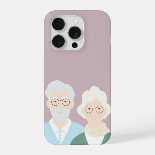 Ouder paar iPhone Case Hoesje (Achterkant)