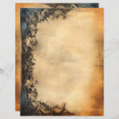 Ouder perkament papier sierrand (Voorkant / Achterkant)