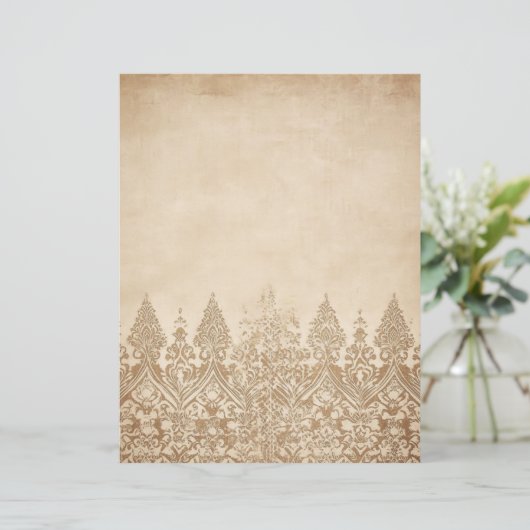 Ouder  perkamentpapier Damask Motif (Staand voorkant)