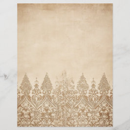 Ouder perkamentpapier Damask Motif