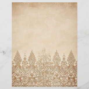 Ouder  perkamentpapier Damask Motif