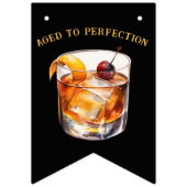 Ouder tot in de perfectie, ouderwets verjaardagsfe vlaggetjes (Eerste vlag)