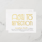 Ouder tot in de perfectie verjaardagsfeestje van m folie uitnodiging briefkaart (Voorkant / Achterkant)