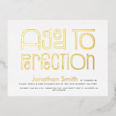 Ouder tot in de perfectie verjaardagsfeestje van m folie uitnodiging briefkaart (Voorkant)