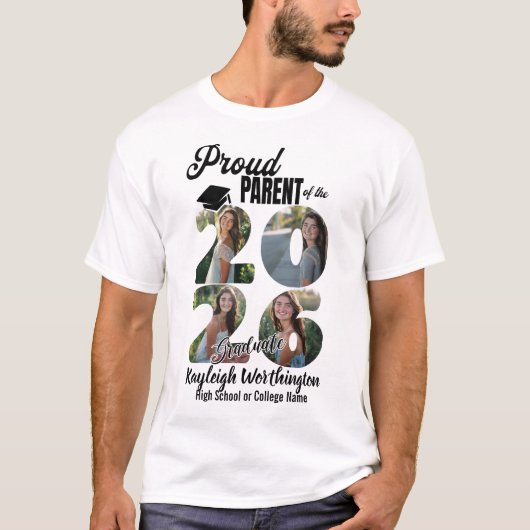 Ouder van afgestudeerde 2026 t-shirt (Voorkant)