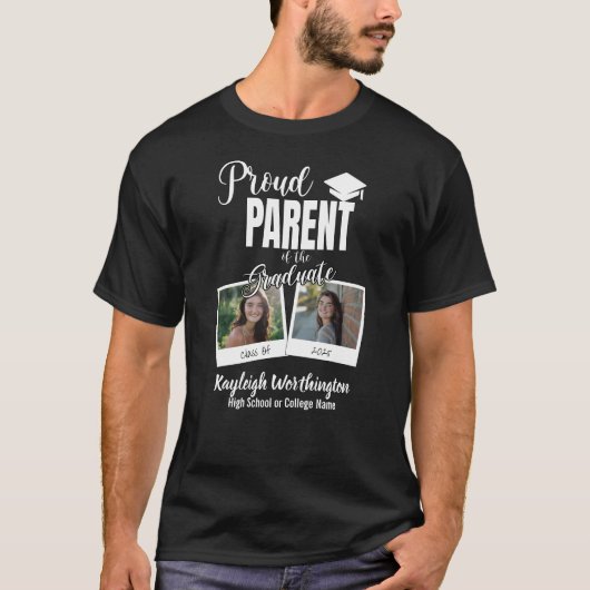 Ouder van de Afstuderen foto T-shirt (Voorkant)