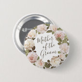 Ouder van de bruidegom knoop met oude Franse rozen Ronde Button 5,7 Cm (Voorkant /achterkant)