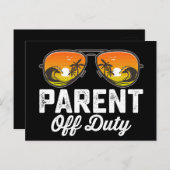 Ouder van dienst zonnebril laatste dag van de scho briefkaart (Voorkant / Achterkant)