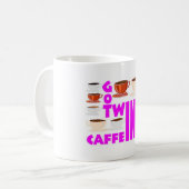 ouder van tweeling heeft cafeïne nodig koffiemok (Voorkant links)