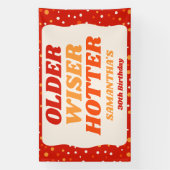 Ouder Wijzer Geiler Retro Rode Verjaardag Spandoek (Verticaal)