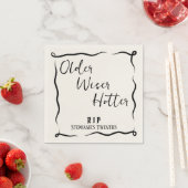 Ouder Wijzer Heet RIP 20s 30e Verjaardag Servet (Insitu)