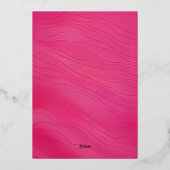 Ouder, Wijzer, Heter Heet Roze & Echt Gouden Folie Folie Uitnodiging (Achterkant)