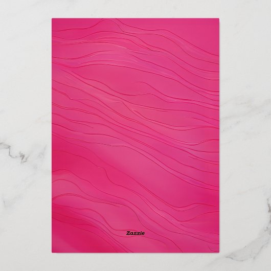 Ouder, Wijzer, Heter Heet Roze & Echt Gouden Folie Folie Uitnodiging (Achterkant)