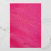 Ouder, Wijzer, Heter Heet Roze & Echt Gouden Folie Uitnodiging (Achterkant)