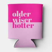 Ouder, wijzer, heter minimaal vet roze verjaardag blikjeskoeler (Voorkant)